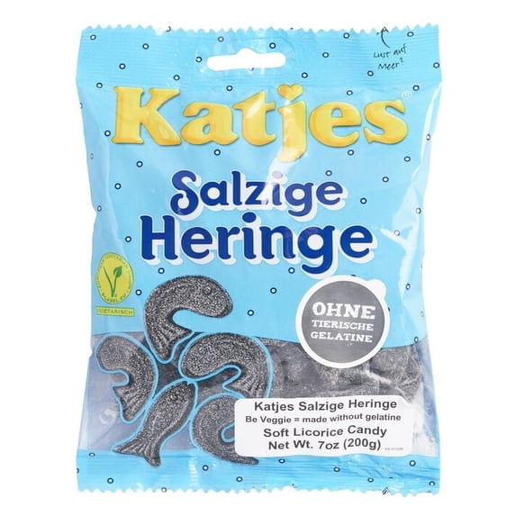 Katjes Salty Fish Licorice 7 oz. 2ea