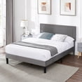 thumbnail image 1 of Katkuca Full Bed Frame, Upholstered Queen Size Platform Bed Frame with Adjustable Headboard, Strong Wood Slat Support, No Box Spring Needed, Dark Gray, 1 of 7