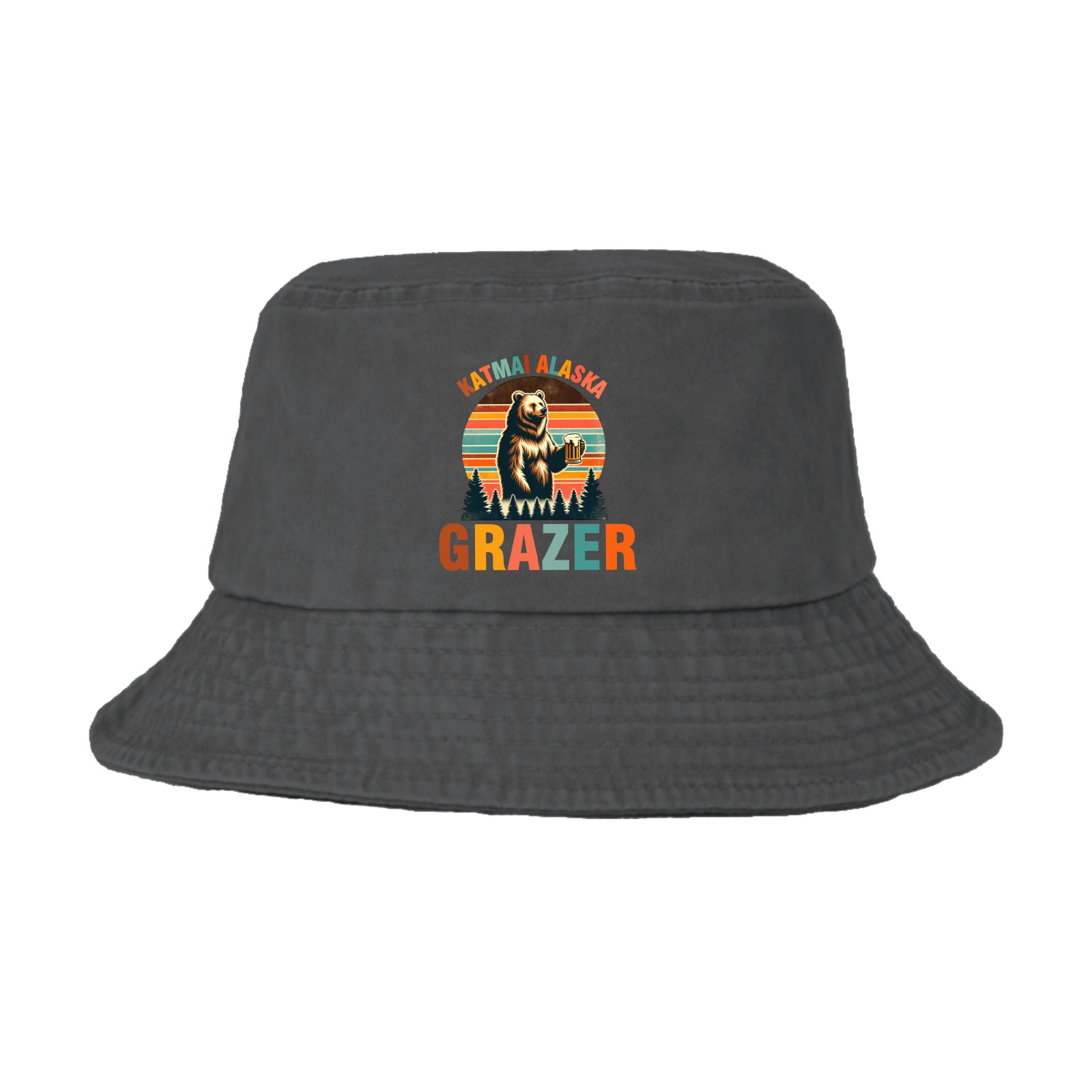 Katmai Alaska Grazer Vintage Fat Bear Week 2024 Fishing Cap Fishing Hat