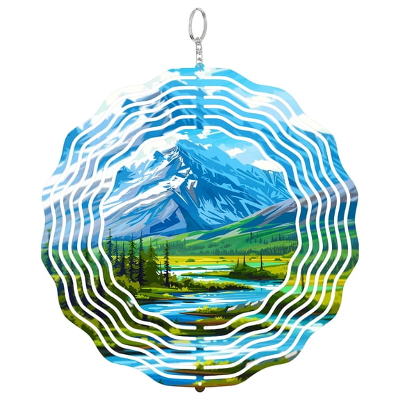 Katmai National Park Alaska 3D Wind Spinner Metal Kinetic Hanging Art Wildlife Adventure Lover Gift
