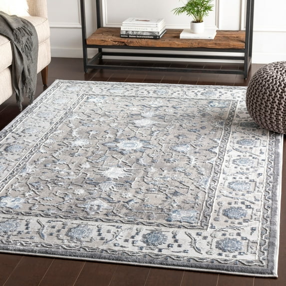 Katmandu Navy 5'3" x 7'3" Traditional Rectangle Area Rug