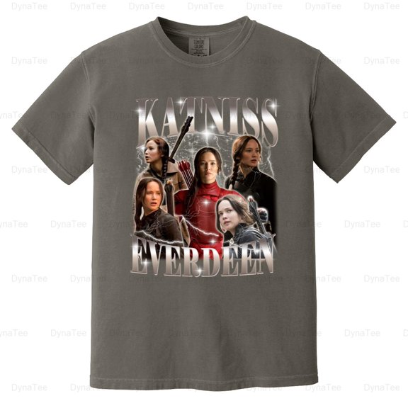 Katniss Everdeen 90s Vintage Hunger Games Tribute Graphic Fan Comfort Color T-Shirt V41225 Unisex, up to 4XL