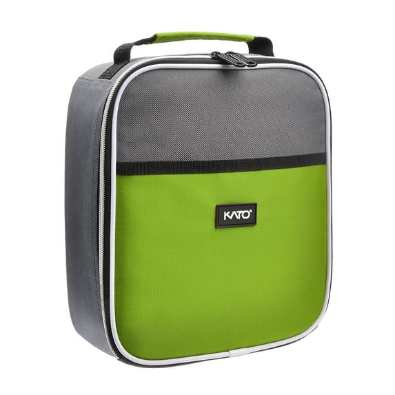 Kato 9 Cans Small Insulated Lunch Bag, Mini Thermal Portable Cooler Lunch Box Tote with Dual Zipper Closure for Student Men and Women, Back to School