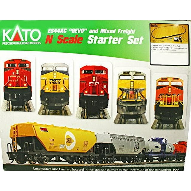 Kato N Scale ES44AC CN & Freight Starter Set MultiColored