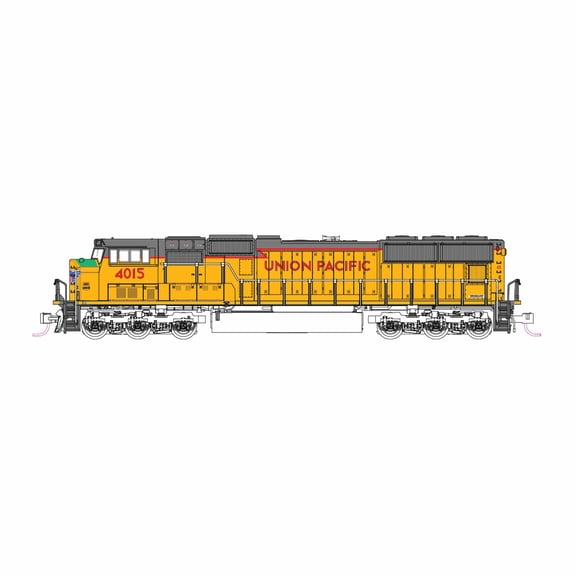 Kato USA Inc. N SD70M Flat Radiator UP #4015 Excursion w/DCC KAT1764015DCC N Locomotives