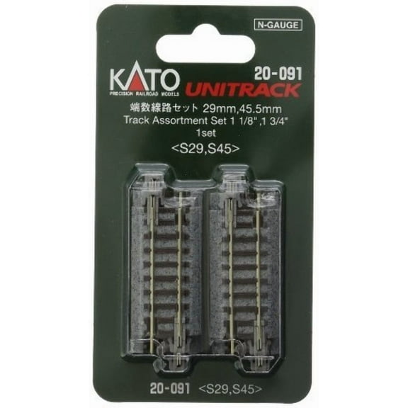 Kato 20091 N UNITRACK SHORT STRAIGHT TRACK ASSORTMENT SET 1-1/8" 1-3/4" N Scale