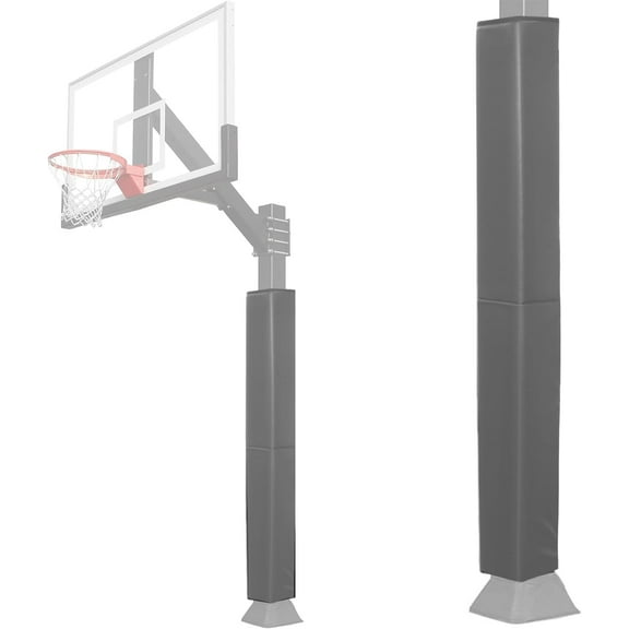 Katop Square Basketball Pole Padding Fits 5x5 Inch Pole, Durable 6 Feet Tall Basketball Pole Pad Outdoor and Indoor, UV-Resistant Waterproof Basketball Hoop Pads for Protection and Player Safety