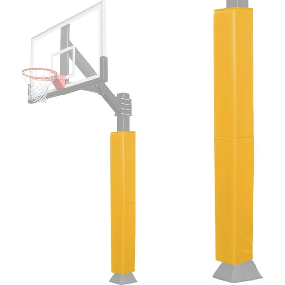 Katop Square Basketball Pole Padding Fits 5x5 Inch Pole, Durable 6 Feet Tall Basketball Pole Pad Outdoor and Indoor, UV-Resistant Waterproof Basketball Hoop Pads for Protection and Player Safety