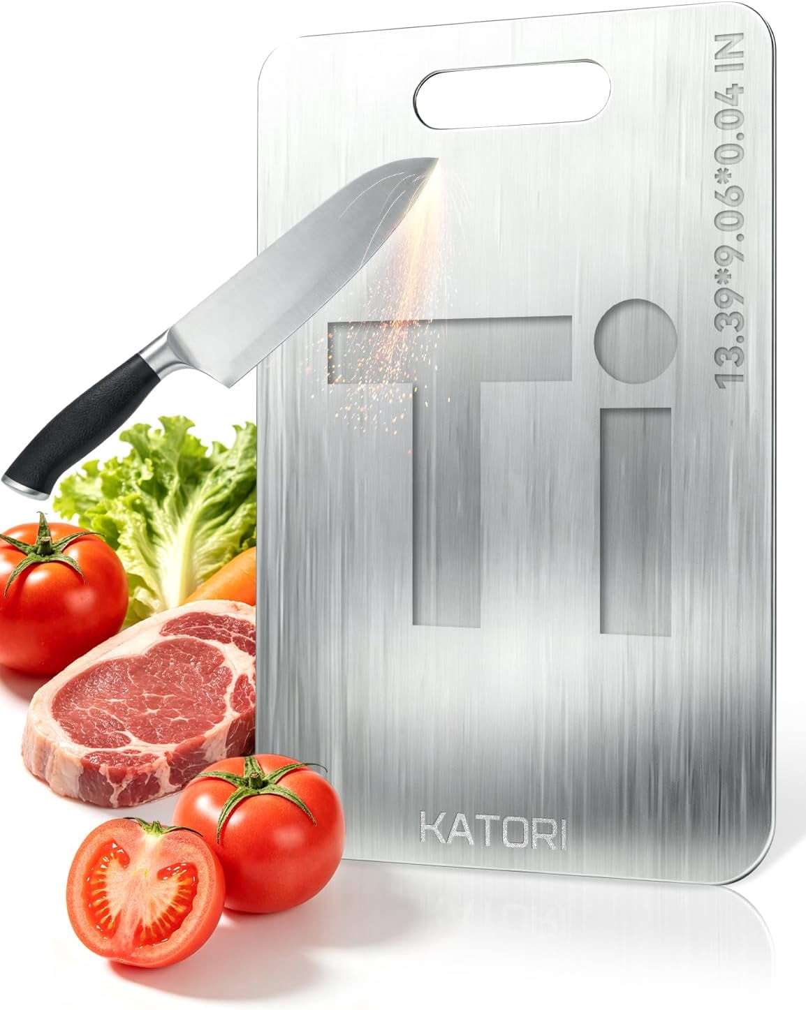Katori Titanium Cutting Board, 100% Pure Titanium Cutting Board for ...