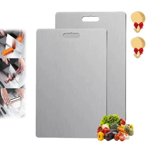 Katori Titanium Cutting Board, Katori Titanium Cutting Boards for Kitchen, Double-Sided Design and Balanced Base, Easy to Maintain and Rinse, Suitable for Kitchen