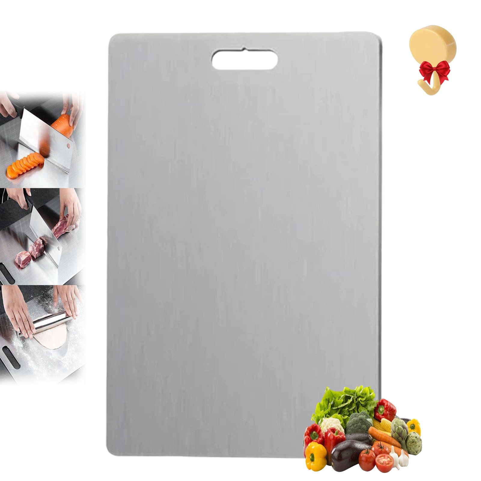 Katori Titanium Cutting Board, Katori Titanium Cutting Boards for Kitchen, Double-Sided Design and Balanced Base, Easy to Maintain and Rinse, Suitable for Kitchen