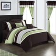 thumbnail image 1 of Katrein 20 Piece Comforter Set Color Block Geometric Embroidered Bed in a Bag Bedding, 1 of 10