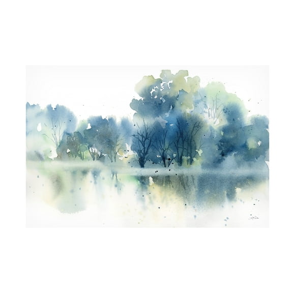 Katrina Pete 'Blue Pond Reflections' Canvas Art