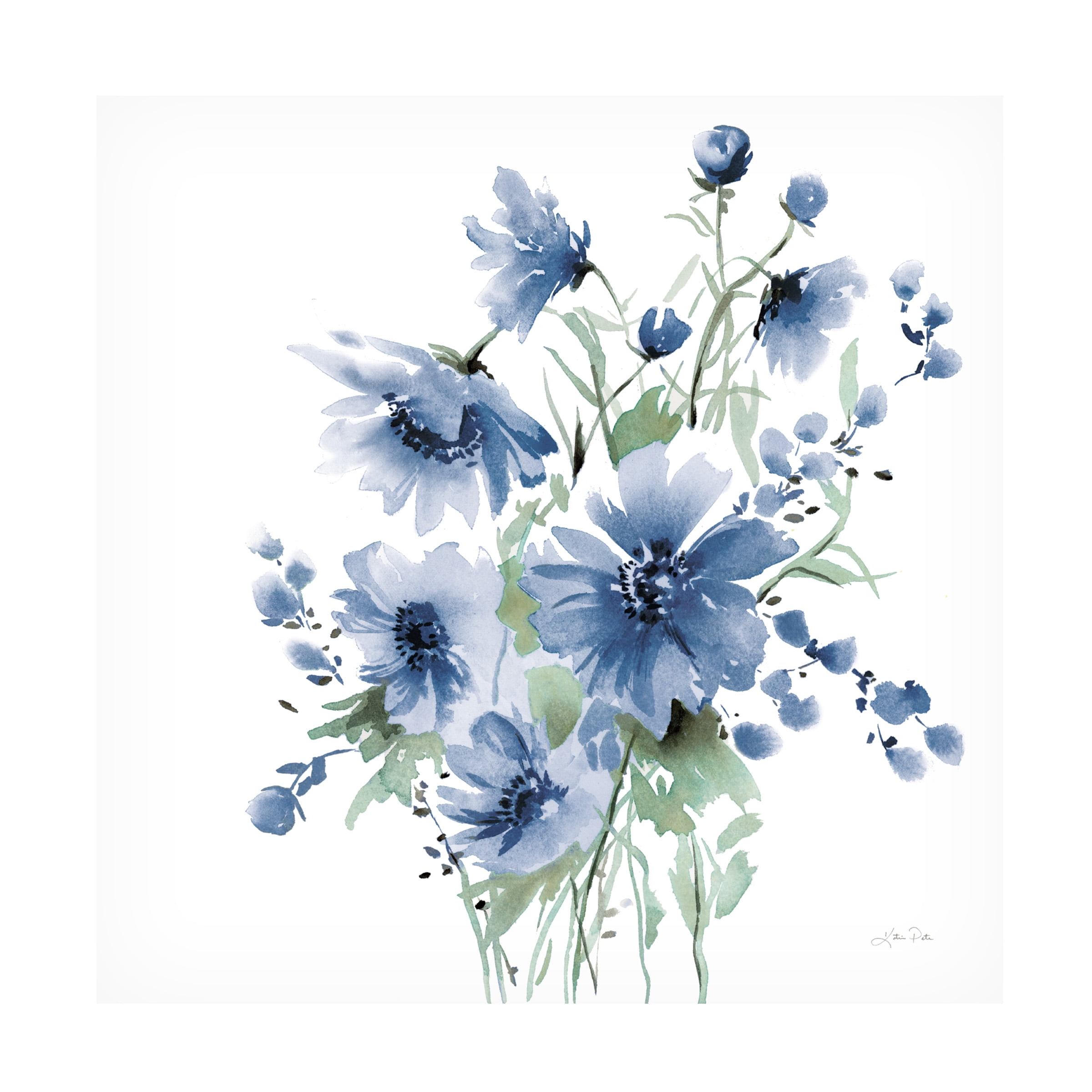 Katrina Pete 'Secret Garden Bouquet I Blue' Canvas Art