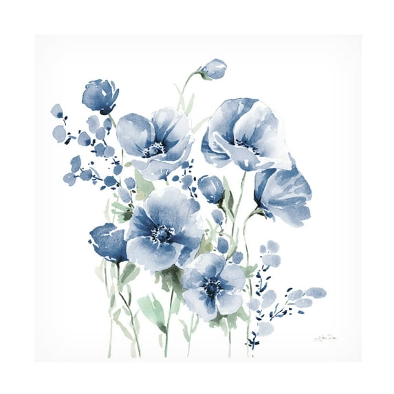 Katrina Pete 'Secret Garden Bouquet II Blue' Canvas Art