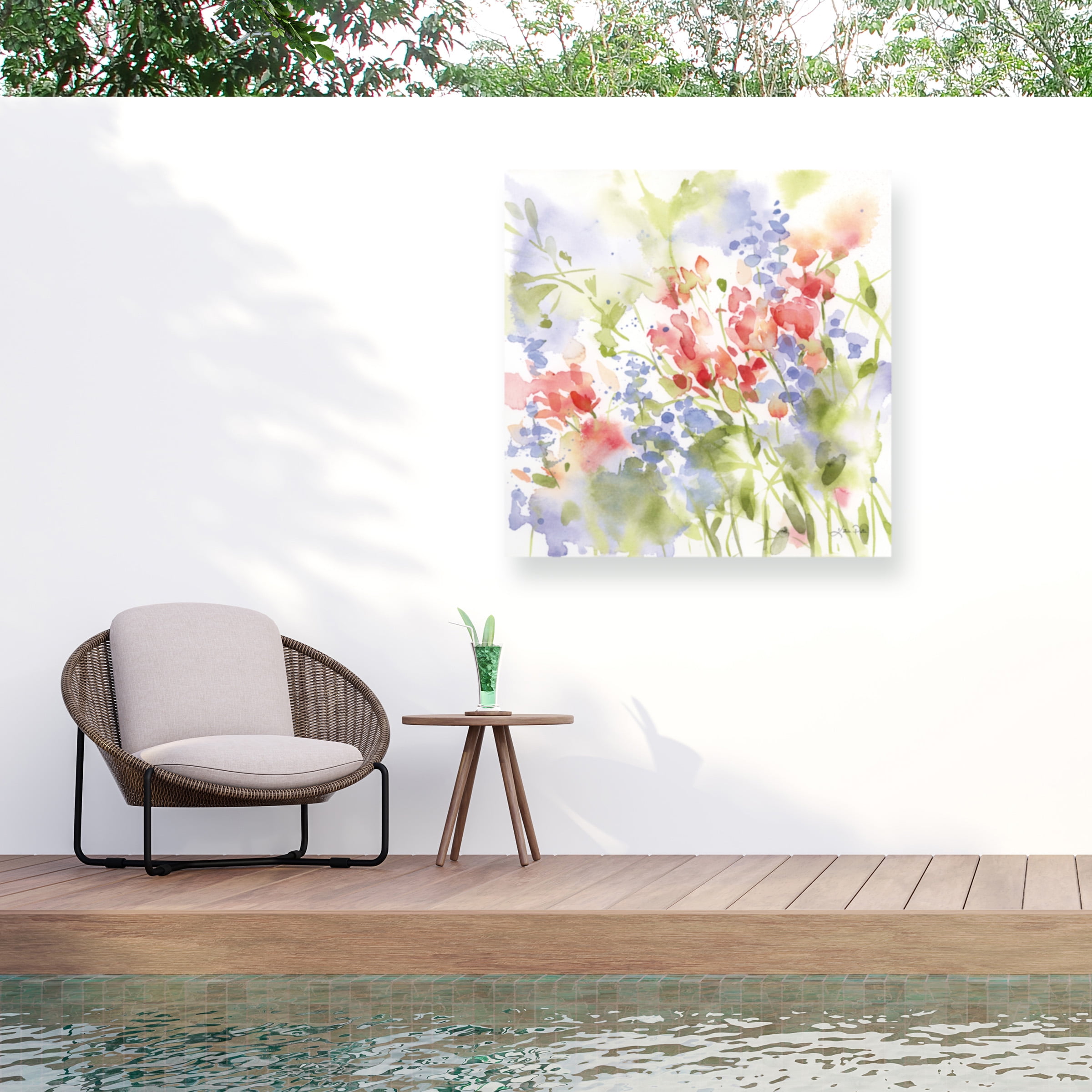 Katrina Pete 'Spring Meadow II' Outdoor Canvas 24x16