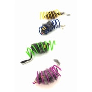KatsN Us 1 Inch Spring Mice   4Pk Blue, Green, Purple, and Yellow Rattle Mouse