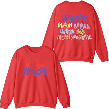 Katseye Merch Members Name Logo Crewneck Sweatshirt Men Women Long Sleeve Graphic Top