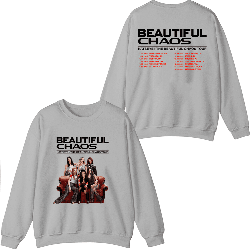 Kpop Katseye Playera Unisex Beautiful Chaos Touch | Meses Sin Interés