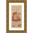 thumbnail image 1 of Katsukawa Shun'ei 8x14 Gold Ornate Wood Frame and Double Matted Museum Art Print Titled - Osaka Actor Asao Tamejuro I (Osaka Kudari Asao Tamejuro) (1790), 1 of 4