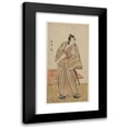 thumbnail image 1 of Katsukawa Shunshō 9x14 Black Modern Framed Museum Art Print Titled - Ichikawa Yaozo II as an Otokodate Standing by a Bench (C. 1780), 1 of 5