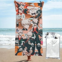 Katsuki Bakugo Beach Towels Lightweight Sand Free Oversized Large Bath Towel Quick Dry Absorbent Towel for Travel Swim Pool Gym Yoga Camping Outdoor 27.5"X55"