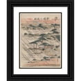 thumbnail image 1 of Katsushika Hokusai 12x14 Black Ornate Wood Framed Double Matted Museum Art Print Titled: Karasaki No Yau (1804-1818), 1 of 5