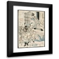 thumbnail image 1 of Katsushika Hokusai 14x18 Black Modern Framed Museum Art Print Titled - The Palace of King Zhou of China (1807), 1 of 5