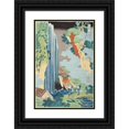 thumbnail image 1 of Katsushika Hokusai 17x24 Black Ornate Framed Double Matted Museum Art Print Titled: Falls of Ono on the Kisokaido (circa 1833-1834), 1 of 5