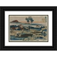 thumbnail image 1 of Katsushika Hokusai 18x13 Black Ornate Wood Framed Double Matted Museum Art Print Titled - Poem by Emperor Tenchi, from the Series One Hundred Poems by One Hundred Poets Explained by the, 1 of 5