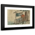 thumbnail image 1 of Katsushika Hokusai 18x14 Black Modern Framed Museum Art Print Titled - Librable (1804), 1 of 5
