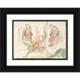 thumbnail image 1 of Katsushika Hokusai 18x14 Black Ornate Wood Framed Double Matted Museum Art Print Titled - Minamoto No Tametomo and Two Salt Gatherers (C. 1808), 1 of 5