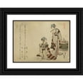 thumbnail image 1 of Katsushika Hokusai 24x18 Black Ornate Framed Double Matted Museum Art Print Titled: Yoshiwara Suzume (1804-1807), 1 of 5