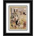 thumbnail image 1 of Katsushika Hokusai 2x Matted 20x24 Black Ornate Framed Art Print 'New Year's Days of the Teahouse Ogi-ya', 1 of 2