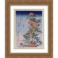 thumbnail image 1 of Katsushika Hokusai 2x Matted 20x24 Gold Ornate Framed Art Print 'Crossbill?and?Thistle', 1 of 2