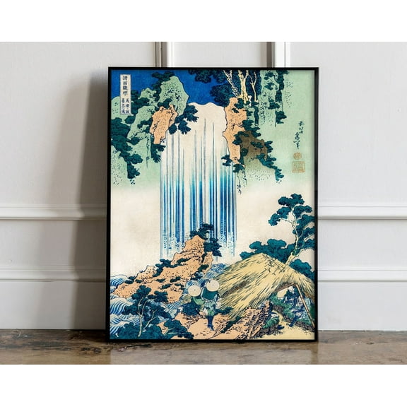 Katsushika Hokusai Poster, Yoro Waterfall in Mino Province by Katsushika Hokusai, Japanese Art, Vintage Poster, Katsushika Hokusai print, 24x36 UNFRAMED
