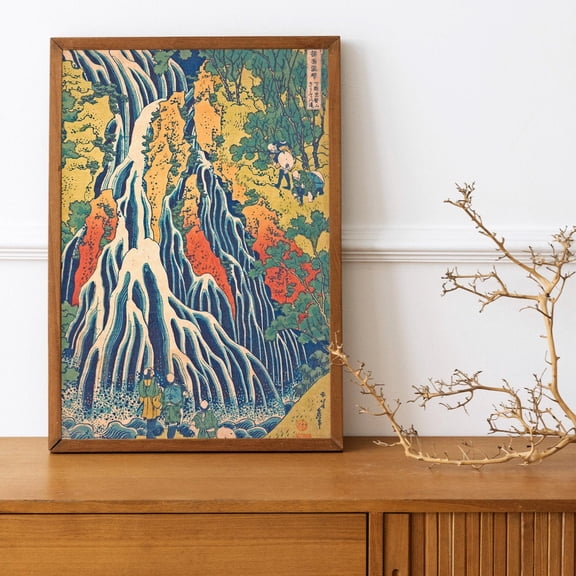 Katsushika Hokusai - A Tour Of The Waterfalls Of The Provinces. Japanese Woodblock Poster, Japanese Home Decor, Famous Art, Water Landscape, Unframed Poster Size 24x36