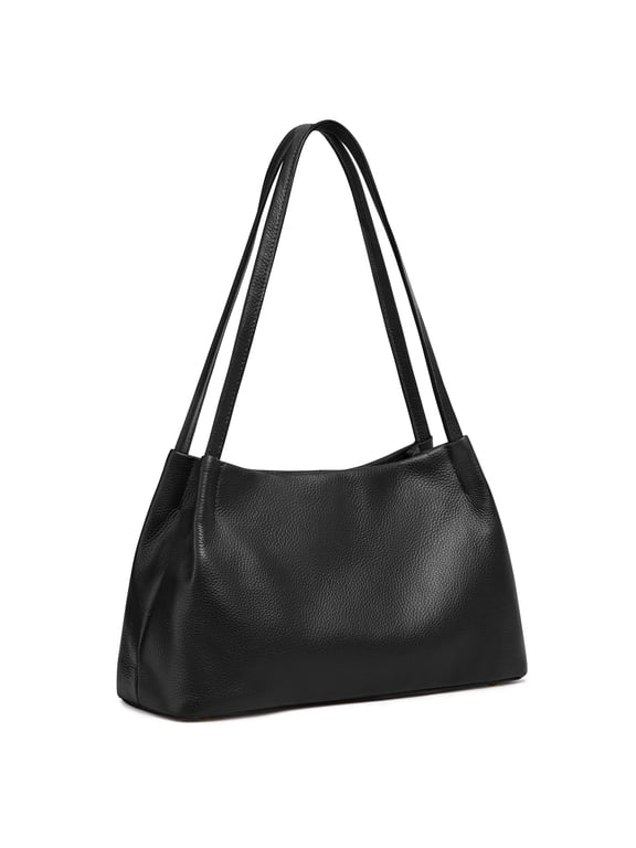 Leather Purses and Handbags for Women, Soft Genuine Leather Shoulder Hobo Bags with Top Magnetic Snap Closure
