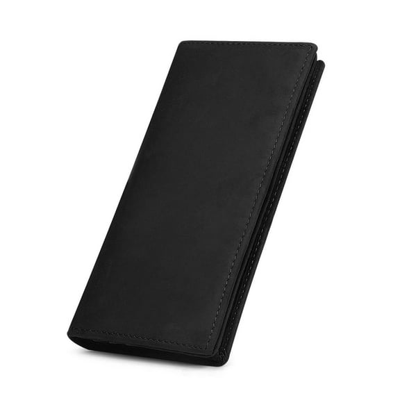 Kattee Men's Vintage Genuine Leather Long Wallet for Checkbook Credit Cards