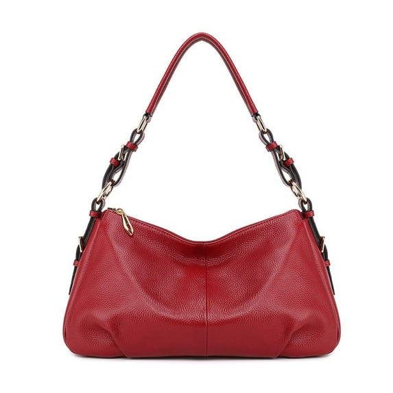Kattee Soft Leather Hobo Handbags for Women, Genuine Top Handle Bags Vintage Shoulder Purses