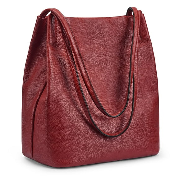 Kattee Women Soft Genuine Leather Totes Shoulder Bag Purses and Handbags with Top Magnetic Snap Closure
