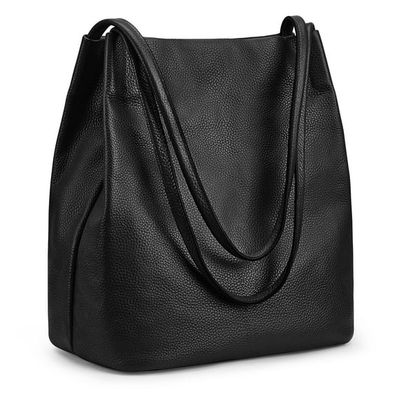Kattee Women Soft Genuine Leather Totes Shoulder Bag Purses and Handbags with Top Magnetic Snap Closure