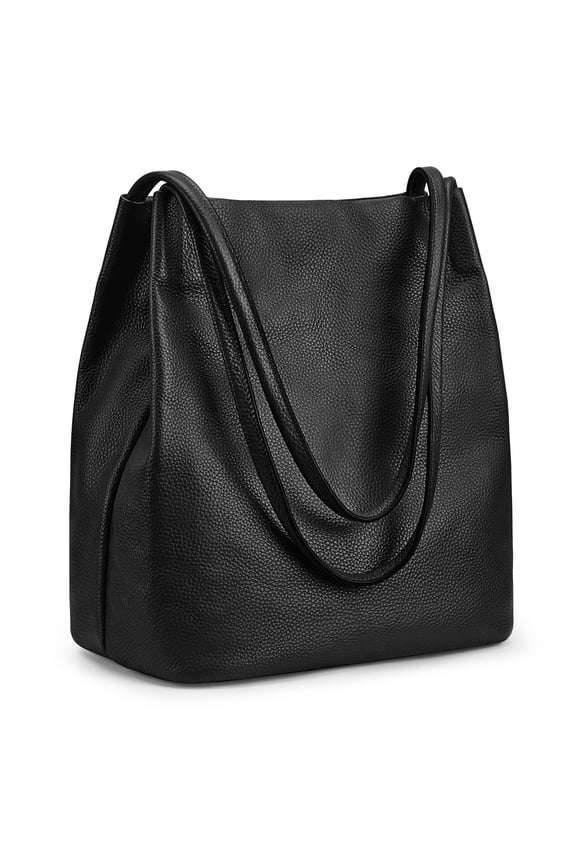 Women Soft Genuine Leather Totes Shoulder Bag Purses and Handbags with Top Magnetic Snap Closure