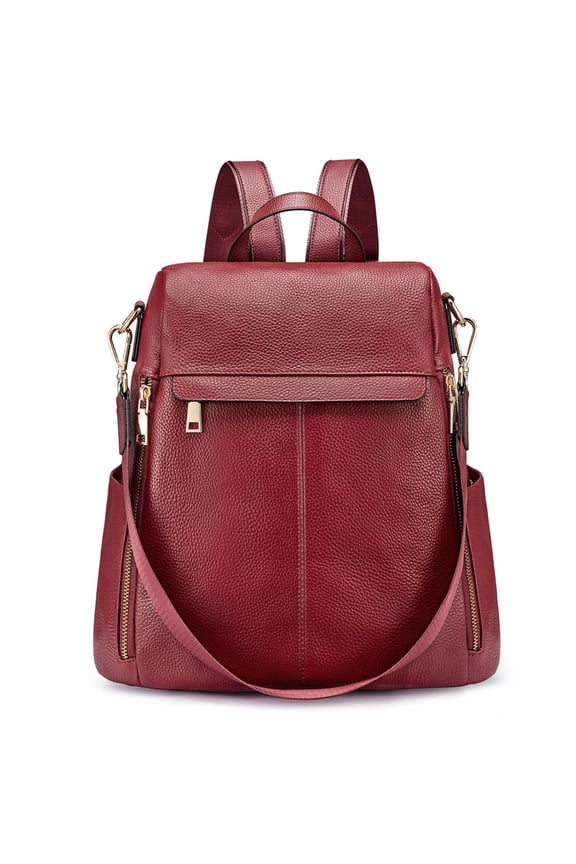 Women's Anti-Theft Backpack Purse Genuine Leather Shoulder Bag Fashion Ladies Satchel Bags
