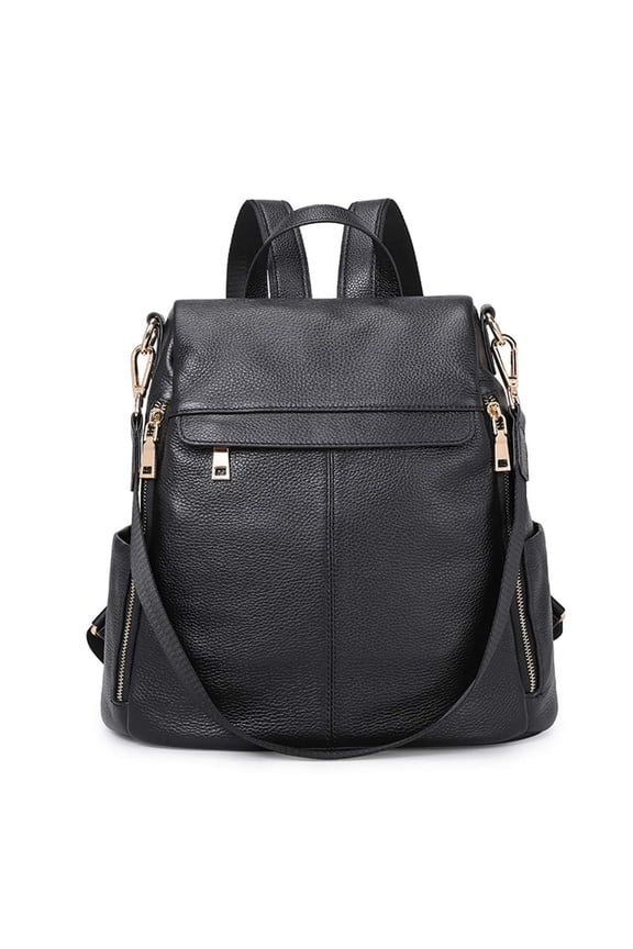 Women's Anti-Theft Backpack Purse Genuine Leather Shoulder Bag Fashion Ladies Satchel Bags