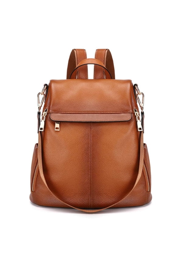 Women's Anti-Theft Backpack Purse Genuine Leather Shoulder Bag Fashion Ladies Satchel Bags