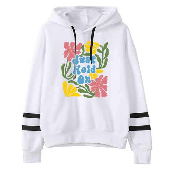 Katy Nichole Just Hold On Hoodie Sweatshirt Men's Women's Casual Pullover Streetwear Daily Wear