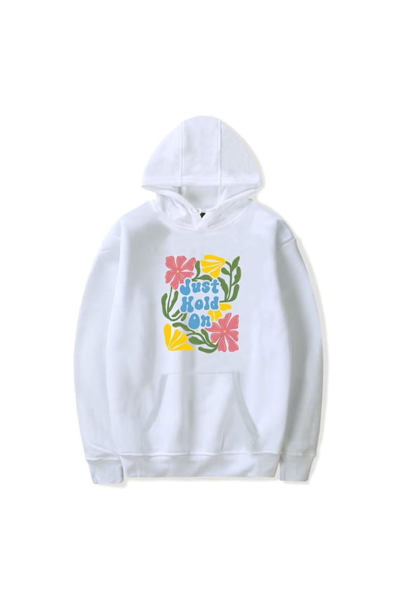 Katy Nichole Just Hold On Long Sleeve Unisex Hoodie Streetwear Pullover High Street Fashion Unisex Outerwear