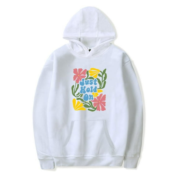 Katy Nichole Just Hold On Long Sleeve Unisex Hoodie Streetwear Pullover High Street Fashion Unisex Outerwear
