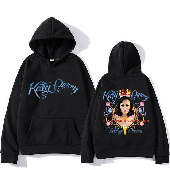 Katy Perry Global Tour Merch Hooded Back Printing Fleece Hooded Sweatshirt Hip Hop Retro Clothes Casual Pullovers